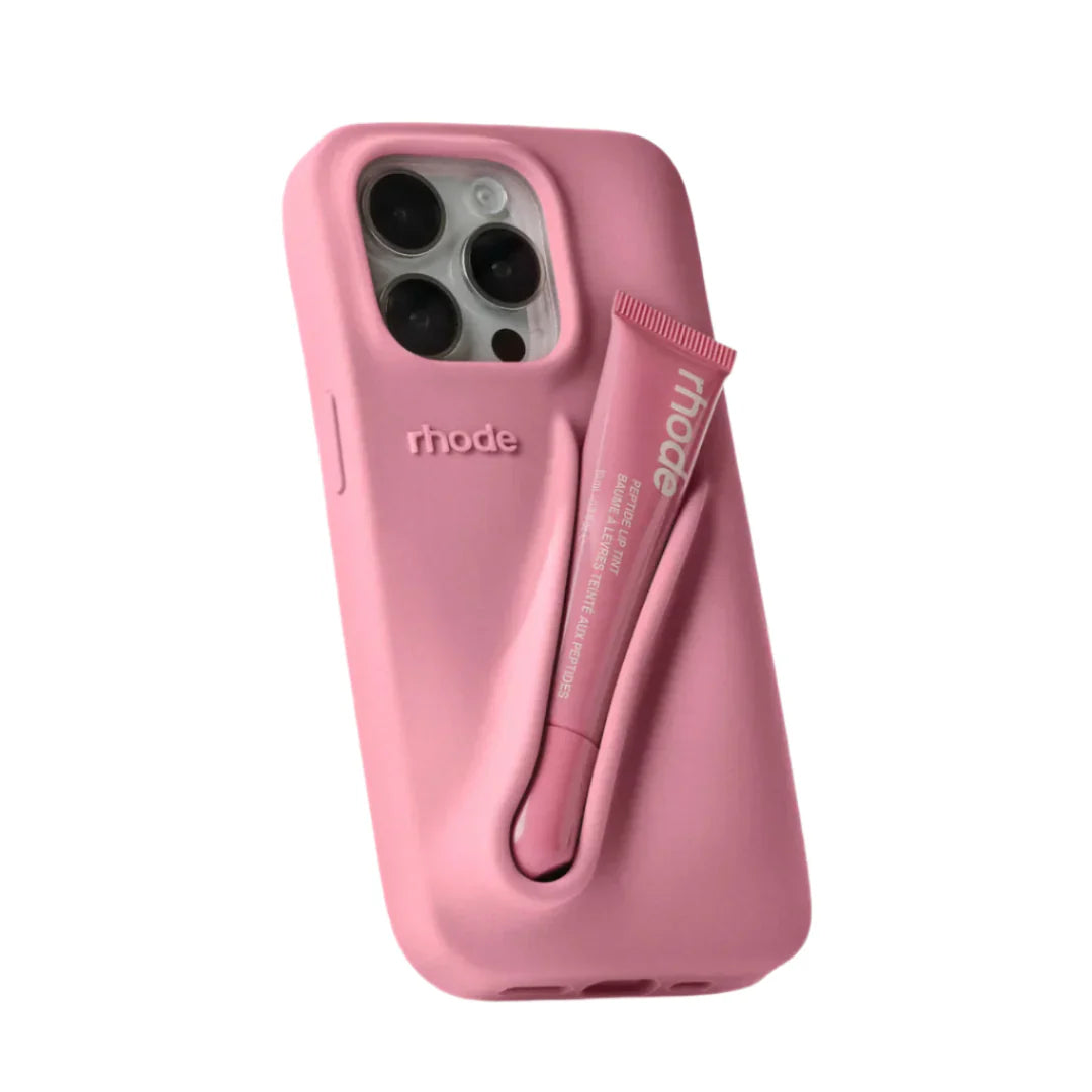 Husa iPhone 15 Rhode Ribbon + Luciu inclus