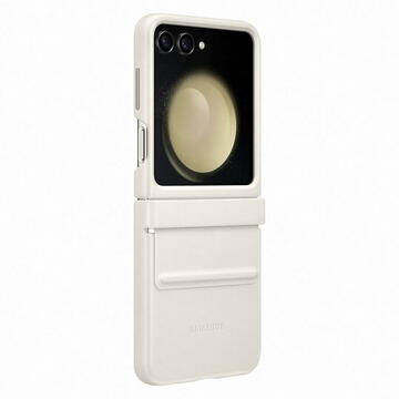 Husa SAMSUNG Eco-Leather Case pentru Galaxy Z Flip 5 Crem