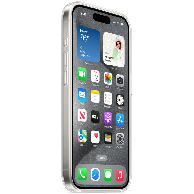 Husa de protectie Apple cu MagSafe pentru iPhone 15 Pro, Transparent - mag-genius-accesorii