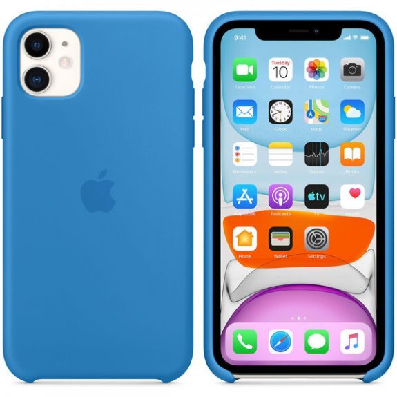 Husa de protectie Apple pentru iPhone 11, Silicon - Culoare Surf Blue - mag-genius-accesorii
