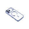Husa  iPhone 17 Pro Max, cu MagSafe, ElectroPlated, transparenta, rama BLUE