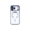 Husa  iPhone 17 Pro Max, cu MagSafe, ElectroPlated, transparenta, rama BLUE