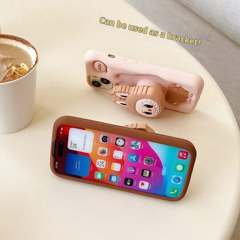 Husă Kawaii Labubu pentru iPhone 15 ,Brown