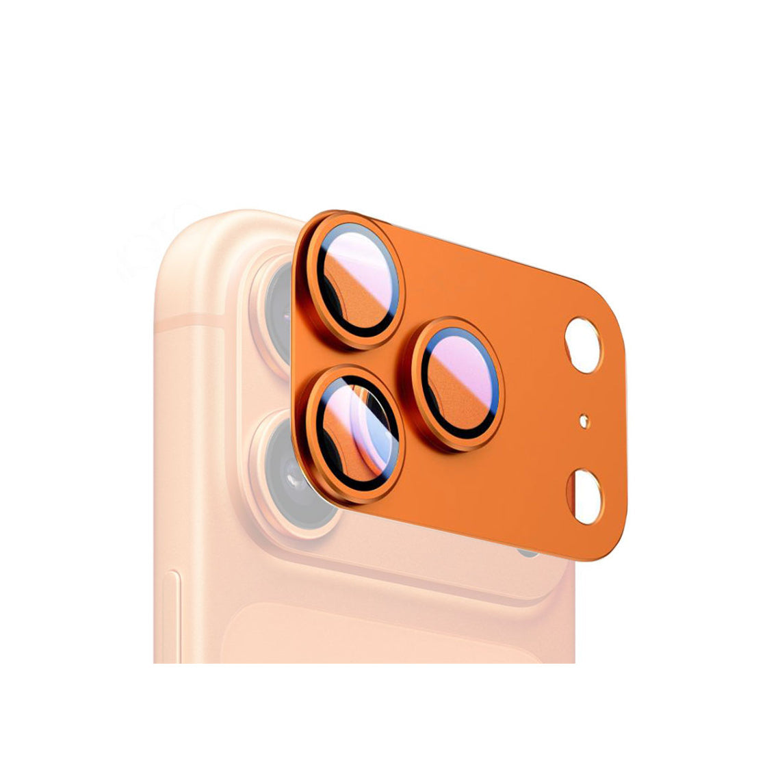 Folie Camere iPhone 18 Pro - KIT, FullGlue Cover, Metallic, Orange