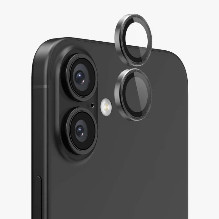 Folie Sticla iPhone 16 Plus , Protectie Camere individuale Negru
