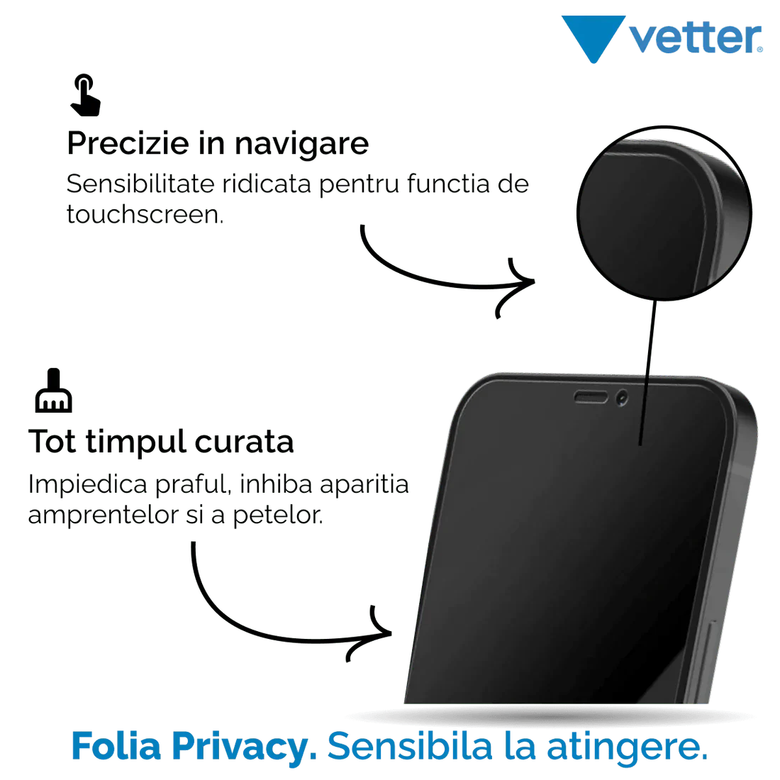 Folie iPhone 12 Mini 3D Privacy Series - mag-genius-accesorii