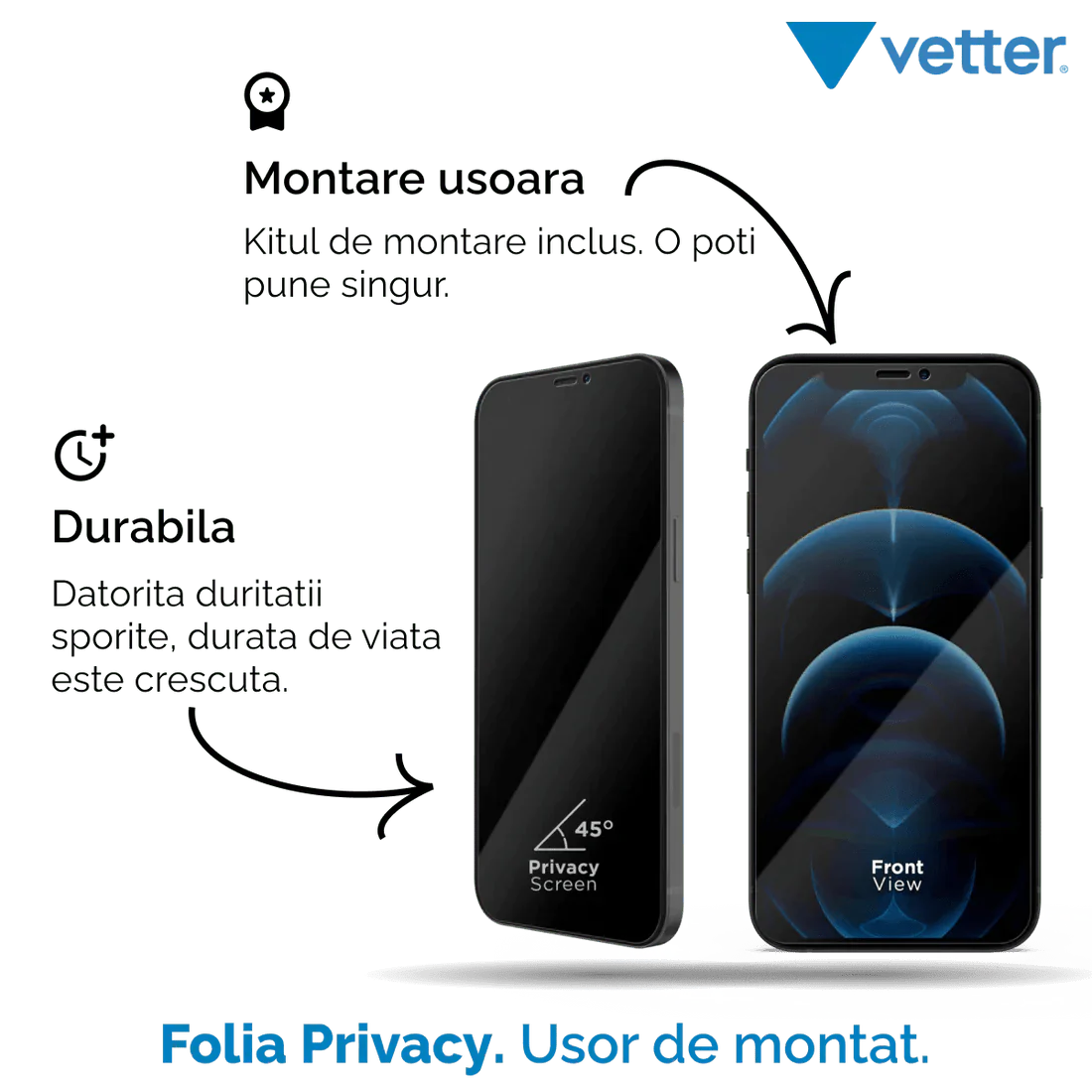 Folie iPhone 12 Mini 3D Privacy Series - mag-genius-accesorii