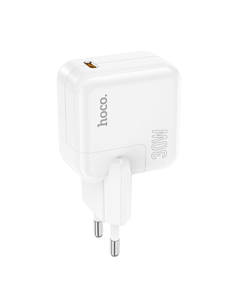 HOCO Incarcator retea, USB-C PD 30W, QC3.0, WHITE