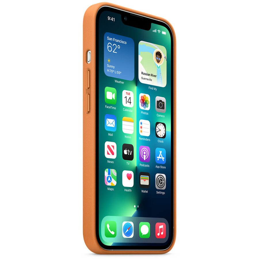 Husa iPhone 13 Pro Apple cu MagSafe , Piele - Culoare Golden Brown