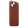 Husa compatibila cu iPhone 13, cu MagSafe, Piele - Culoare Umber