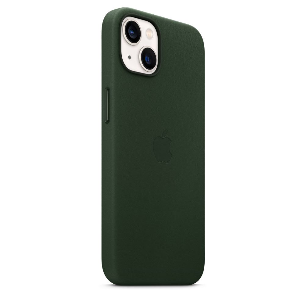 Husa compatibila cu iPhone 13 cu MagSafe, Piele - Sequoia Green