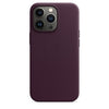 Husa compatibila cu iPhone 13 pro cu MagSafe, Piele - Culoare Dark Cherry