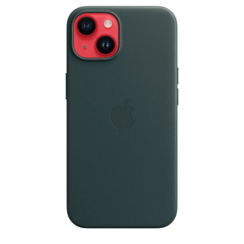 Husa compatibila cu iPhone 14 cu MagSafe, Piele - Culoare Forest Green