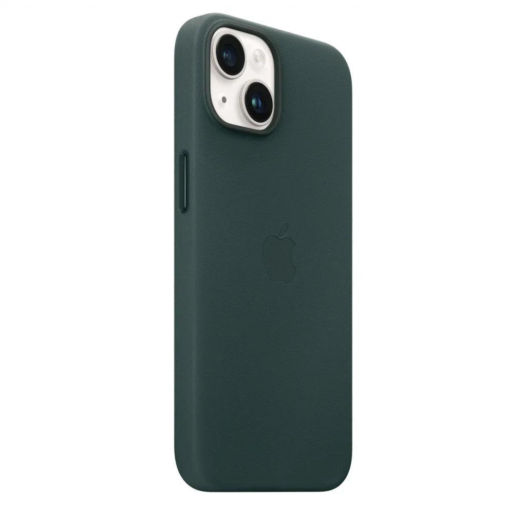 Husa compatibila cu iPhone 14 cu MagSafe, Piele - Culoare Forest Green