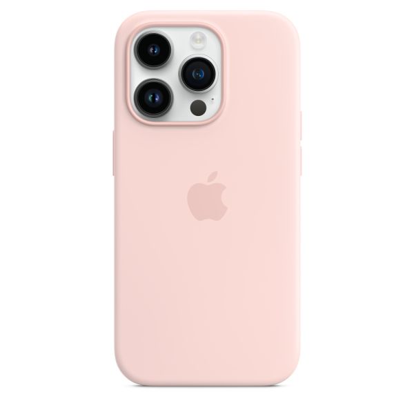 Husa compatibila cu iPhone 14 Pro cu MagSafe, Silicon, Chalk Pink