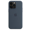 Husa compatibila cu iPhone 14 Pro Max cu MagSafe, Silicon, Storm Blue