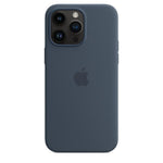 Husa compatibila cu iPhone 14 Pro Max cu MagSafe, Silicon, Storm Blue