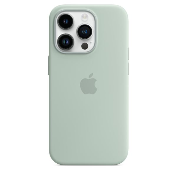 Husa compatibila cu iPhone 14 Pro Max cu MagSafe, Silicon Succulent