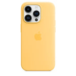 Husa compatibila cu iPhone 14 Pro Max cu MagSafe, Silicon Sunglow