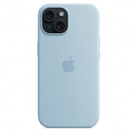Husa compatibila cu iPhone 15 Plus Silicon cu MagSafe, Light Blue