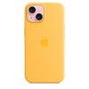 Husa compatibila cu iPhone 15 Plus Silicon cu MagSafe, Sunshine