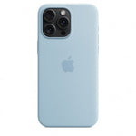 Husa compatibila cu iPhone 15 Pro din Silicon MagSafe, Light Blue