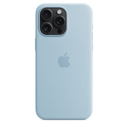 Husa compatibila cu iPhone 15 Pro din Silicon MagSafe, Light Blue