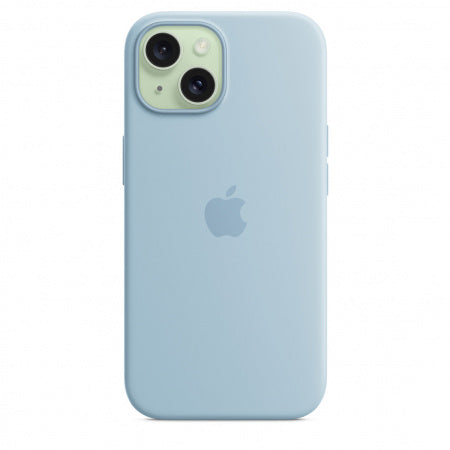 Husa compatibila cu iPhone 15 Silicon cu MagSafe, Light Blue