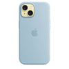 Husa compatibila cu iPhone 15 Silicon cu MagSafe, Light Blue