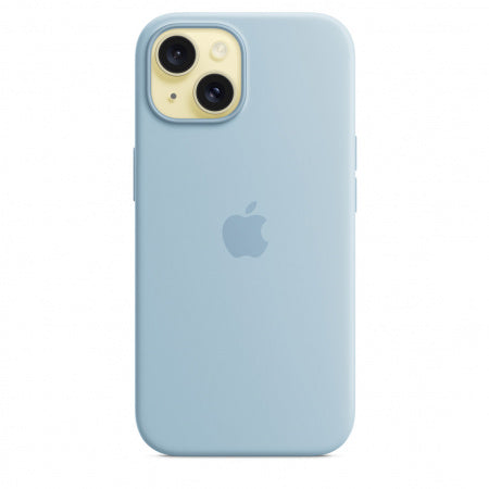 Husa compatibila cu iPhone 15 Silicon cu MagSafe, Light Blue