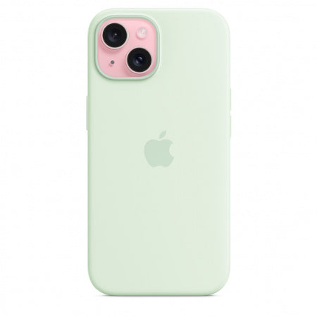 Husa compatibila cu iPhone 15 Silicon cu MagSafe, Soft Mint