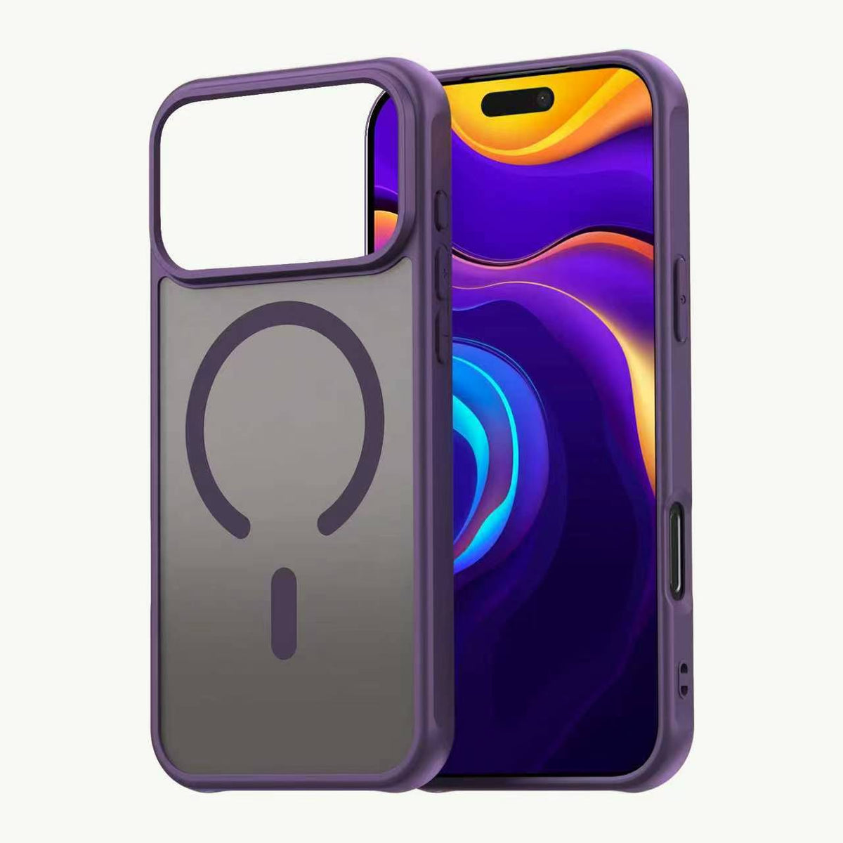 Husă iPhone 18 Pro MagFrost cu MagSafe, Purple
