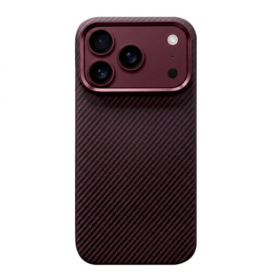 Husă iPhone 18 Pro Max Aramid cu MagSafe, Cherry Red