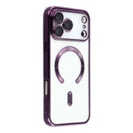 Husă iPhone 18 Pro Max Plating Delux cu MagSafe, Purple