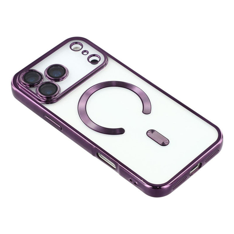 Husă iPhone 18 Pro Max Plating Delux cu MagSafe, Purple