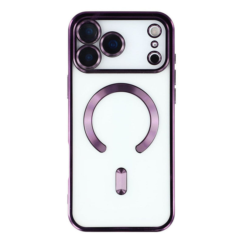 Husă iPhone 18 Pro Max Plating Delux cu MagSafe, Purple