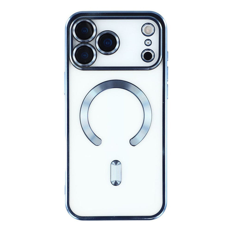 Husă iPhone 18 Pro Max Plating Delux cu MagSafe, Sky Blue