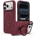 Husă iPhone 18 Pro Max SoftRing UltraSoft MagCase cu stand, Wine Red