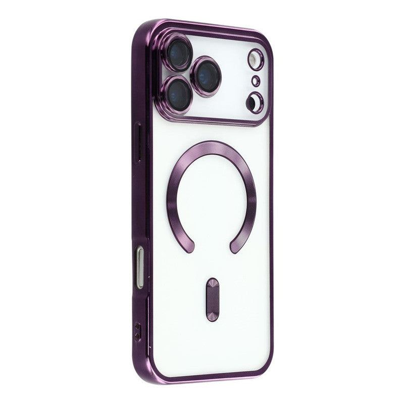 Husă iPhone 18 Pro Plating Delux cu MagSafe, Purple