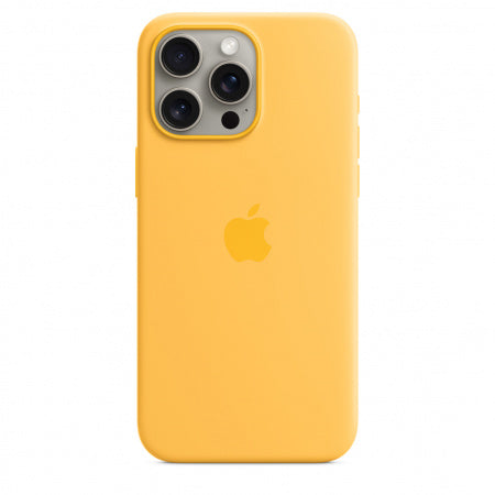 Husa compatibila cu iPhone 15 Pro Max din Silicon MagSafe, Sunshine