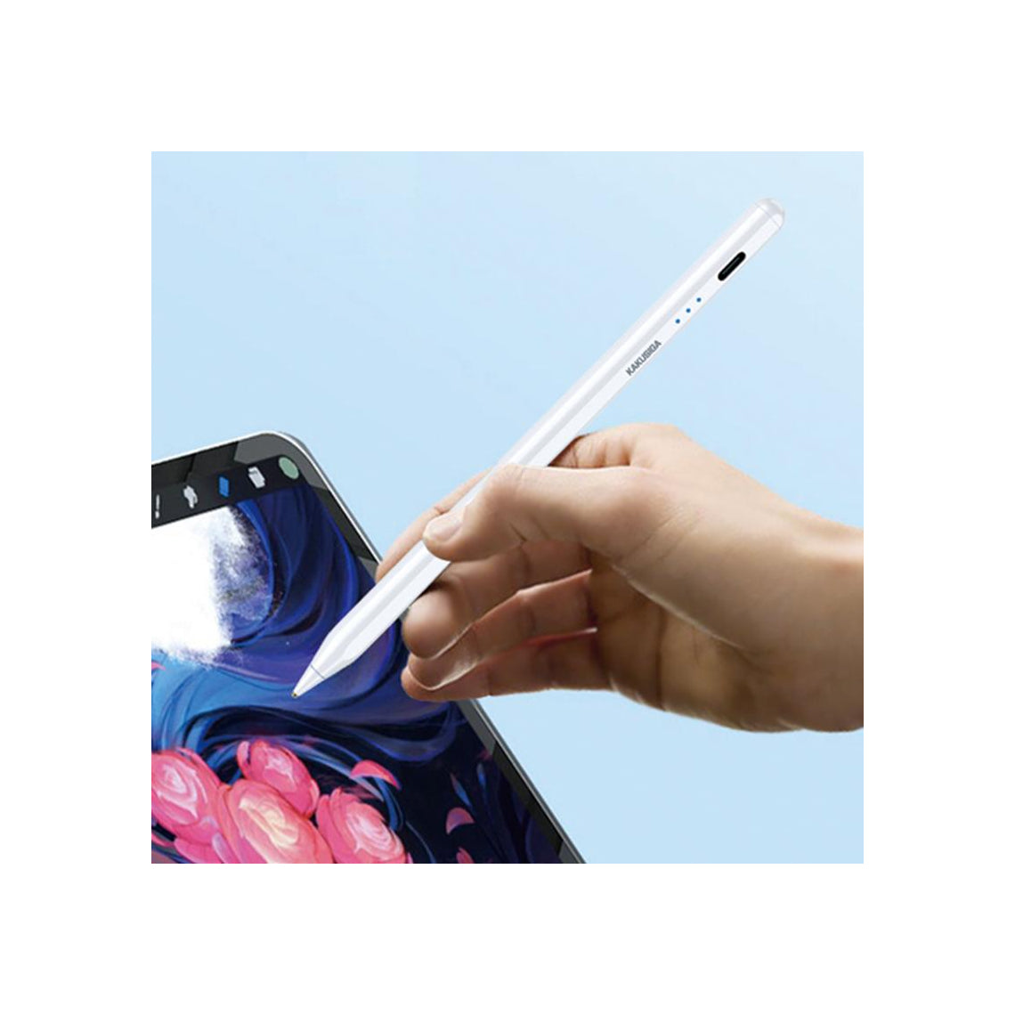 Kaku- Pen, tip Stylus, Creion Universal, functii capacitative, conector USB-C, White
