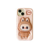 Husă Kawaii Labubu pentru iPhone 16 Pro, Peach
