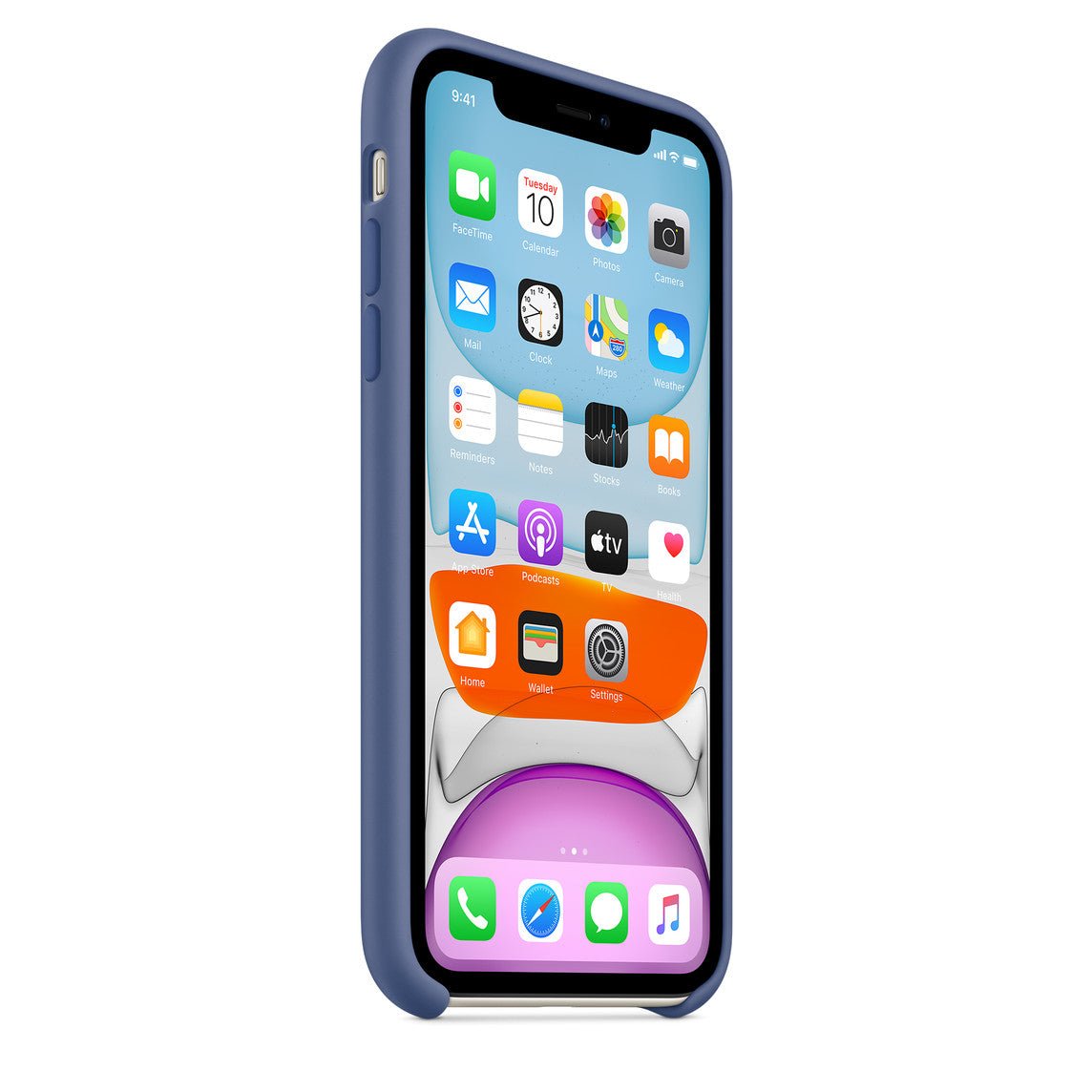 Husa de protectie Apple pentru iPhone 11, Silicon - Culoare Linen Blue - mag-genius-accesorii