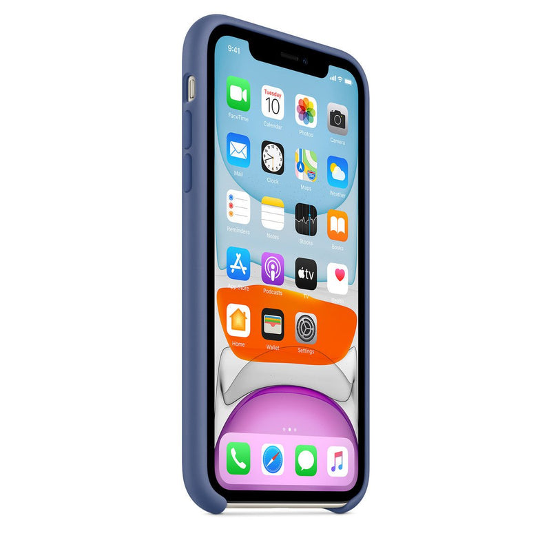 Husa de protectie Apple pentru iPhone 11, Silicon - Culoare Linen Blue - mag-genius-accesorii