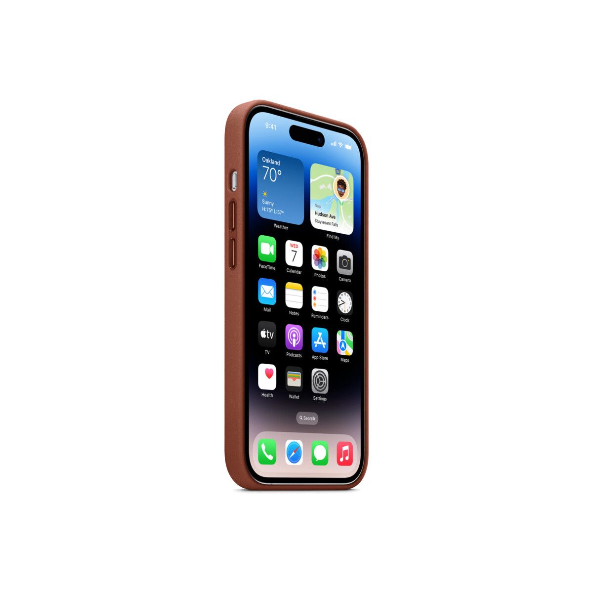 Husa Apple cu MagSafe pentru iPhone 14 Pro, Piele - Culoare Umber