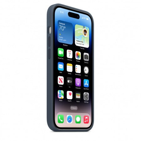 Husa de protectie Apple cu MagSafe pentru iPhone 14 Pro Max, Silicon,Storm Blue - mag-genius-accesorii