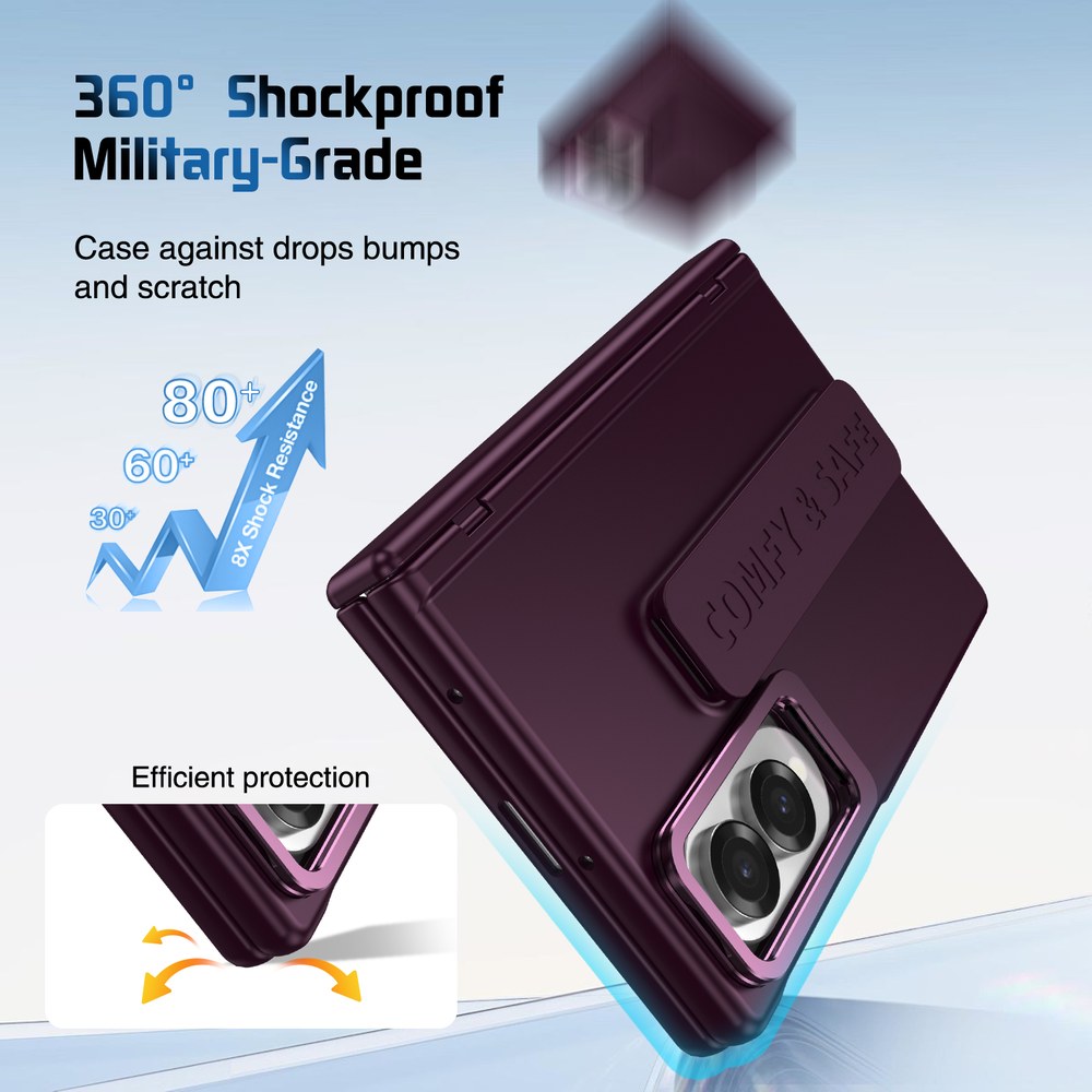 Husă Samsung Z Fold 8 CamBracket integrală, Bordo