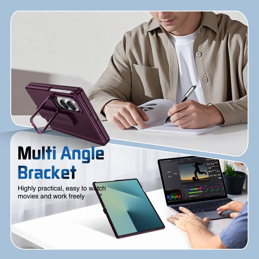 Husă Samsung Z Fold 8 CamBracket integrală, Bordo