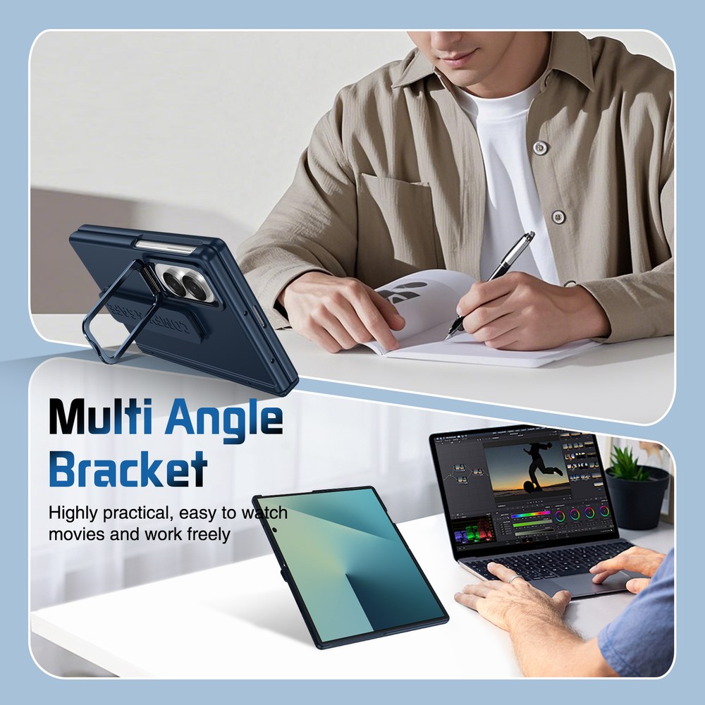 Husă Samsung Z Fold 8 CamBracket integrală, Navy Blue