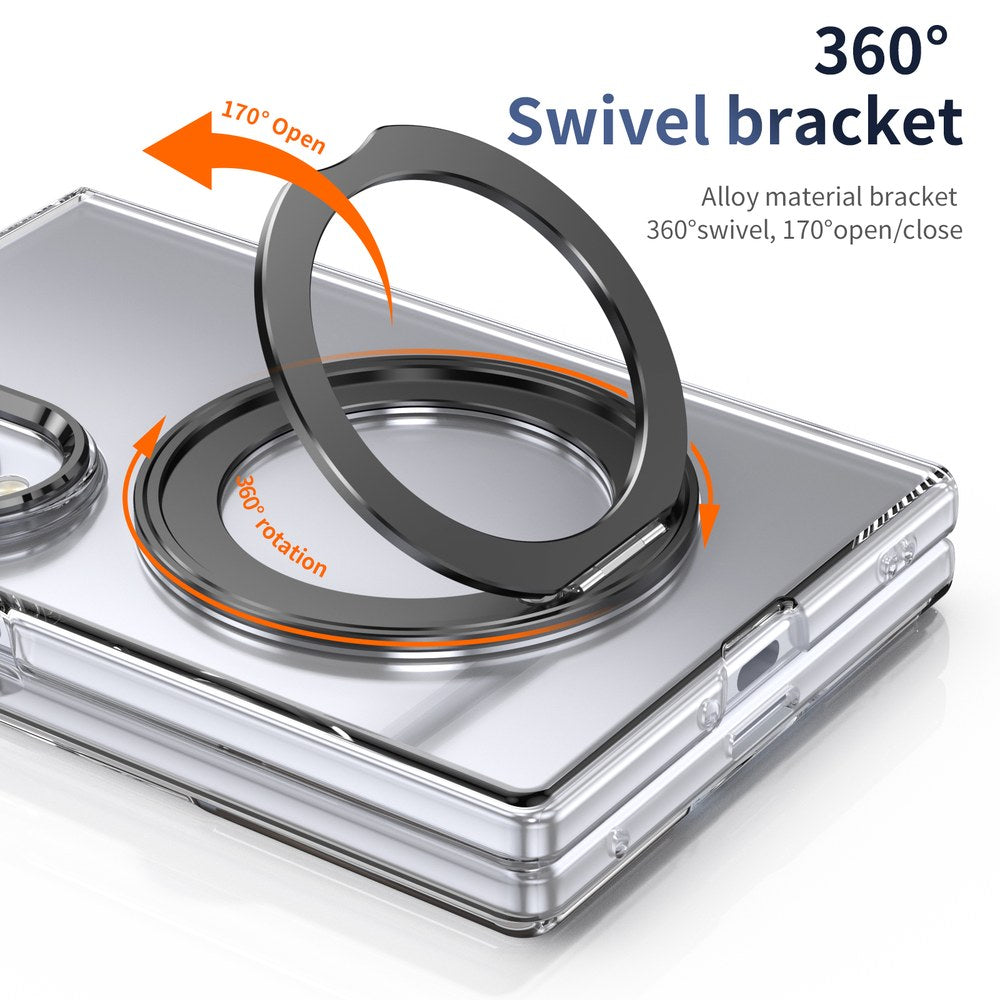 Husă Samsung Z Fold 8 MagRing integrală, Clear/Black